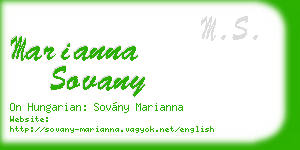 marianna sovany business card